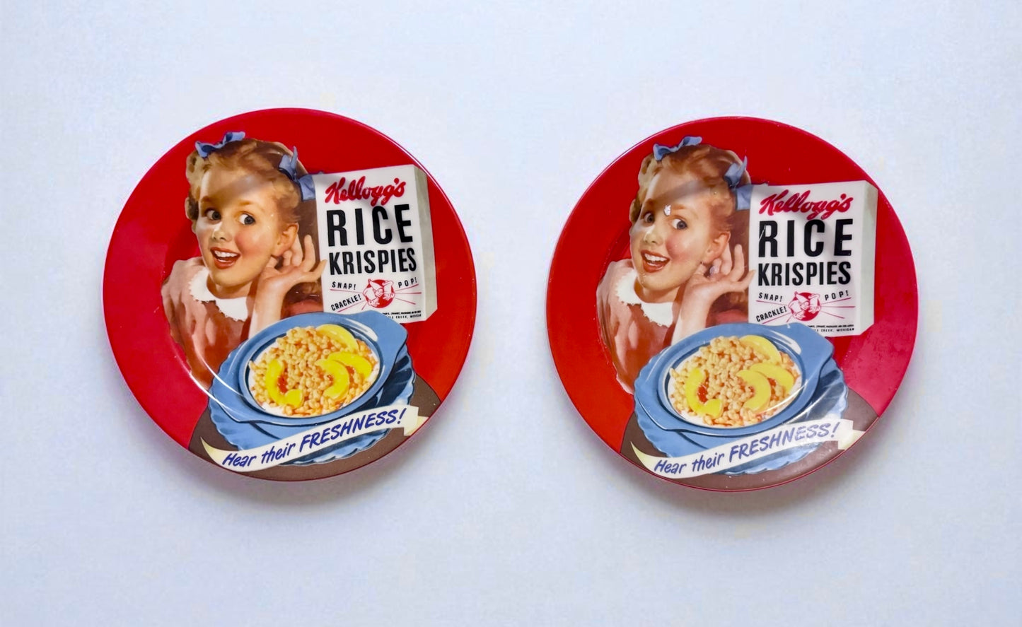 Pair of Vintage Kellogg's Rice Krispies Plates
