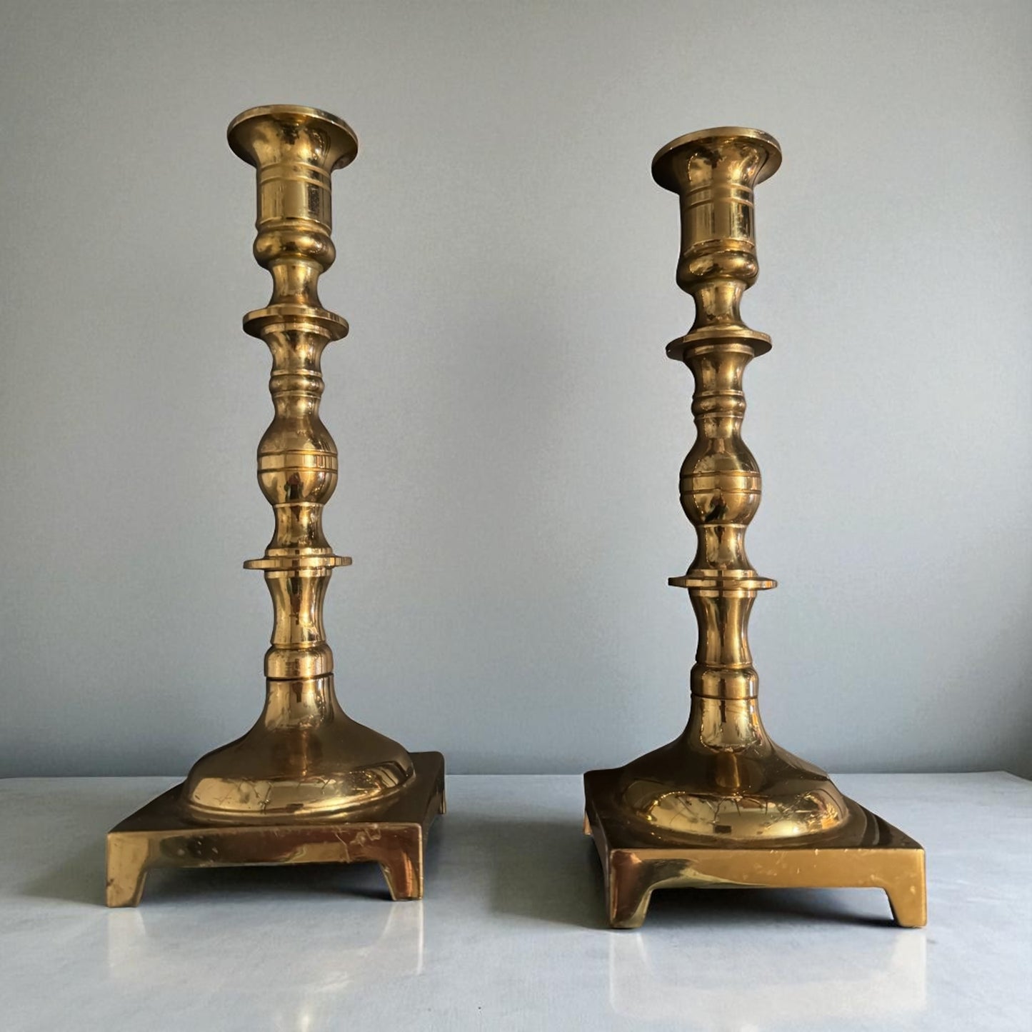 Pair Brass Candle Stick (Thick)