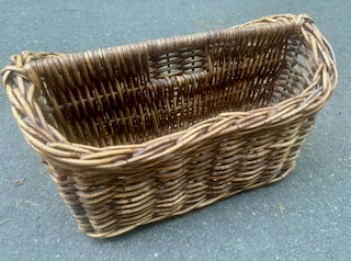2-Section Wicker Basket w/Handle