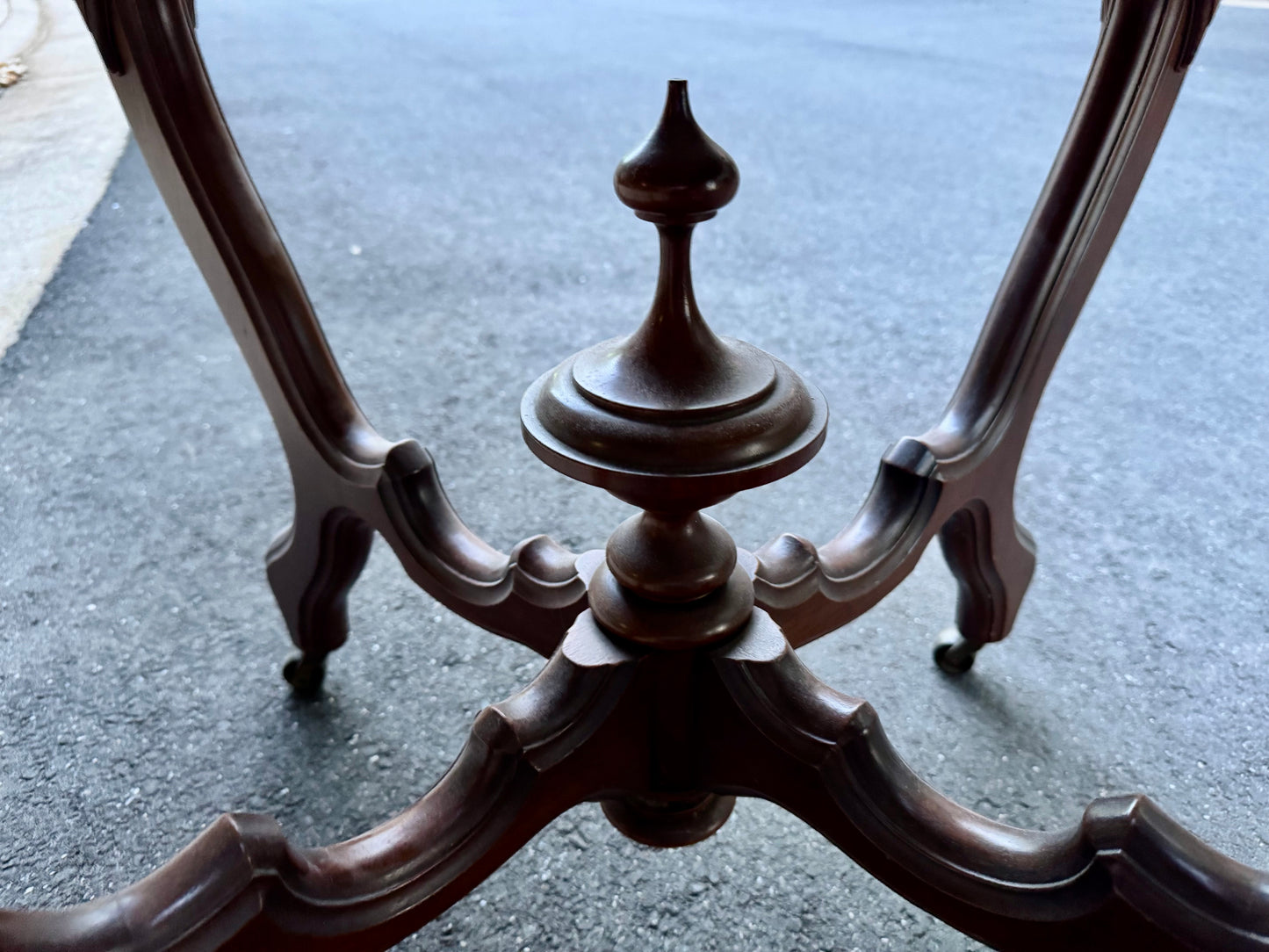 Victorian Oval Marble Top Table
