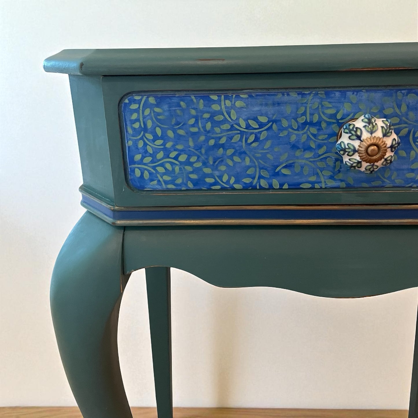 Handpainted Stenciled Accent Table