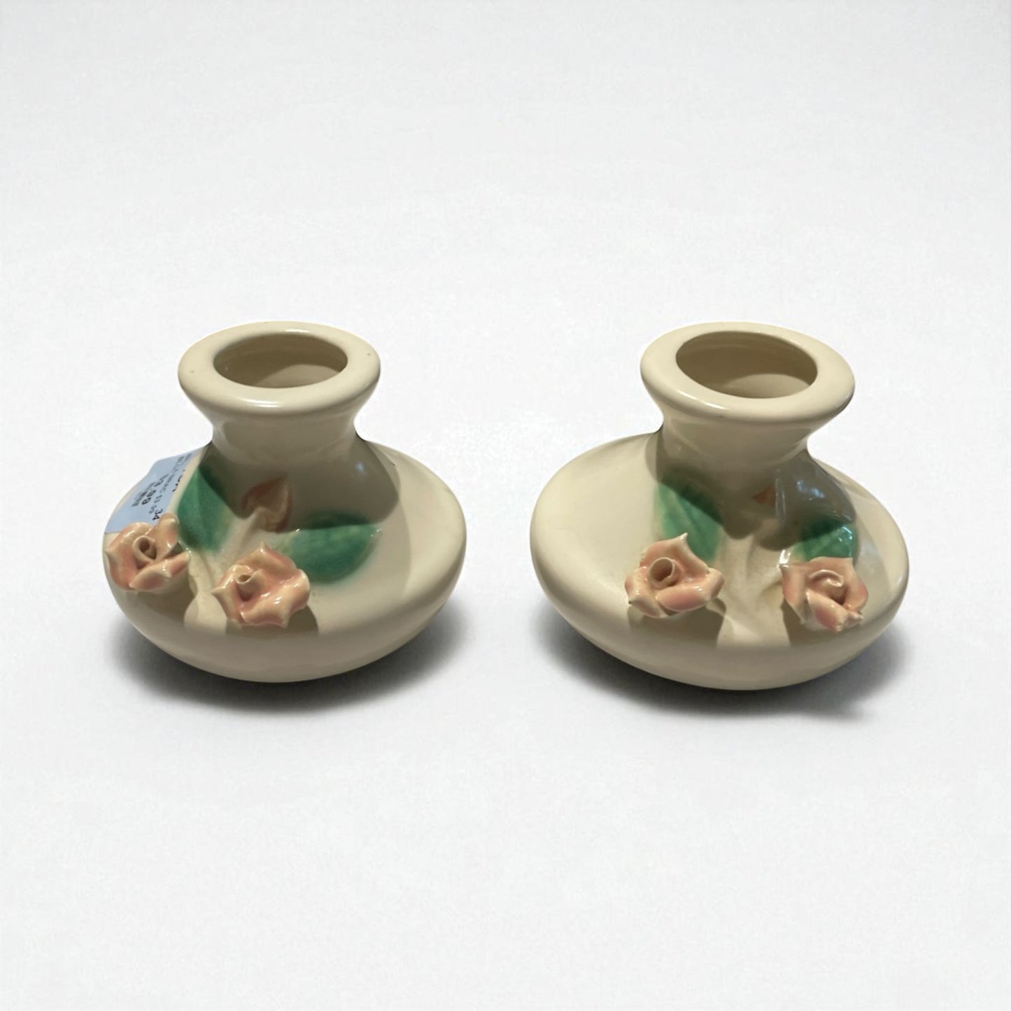 Pair of Hull Candleholders, #566