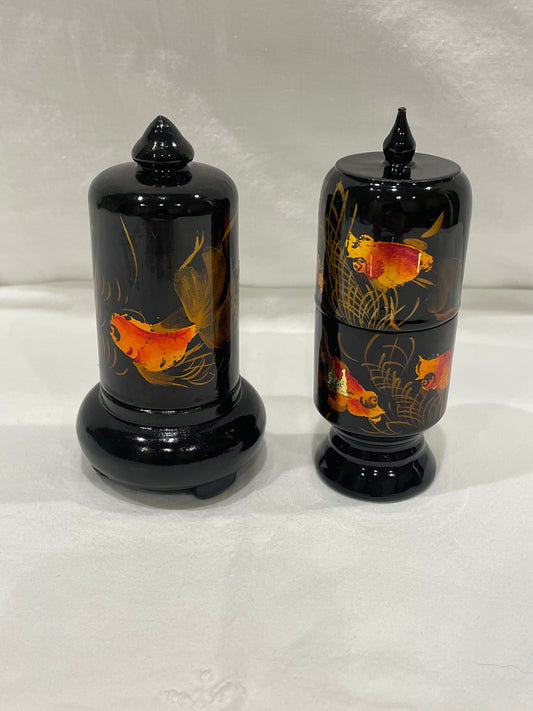 Pair of Asian Koi Fish Toothpick Holders