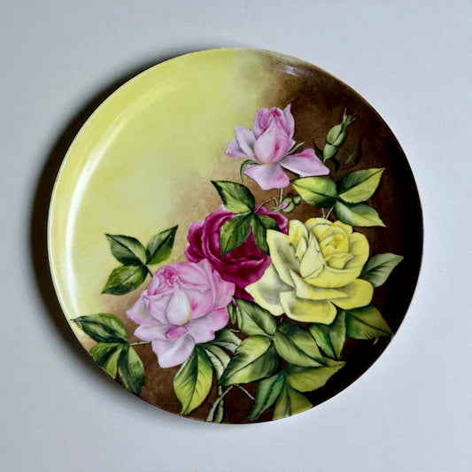 Decorative Victorian Plate-Rose Motif