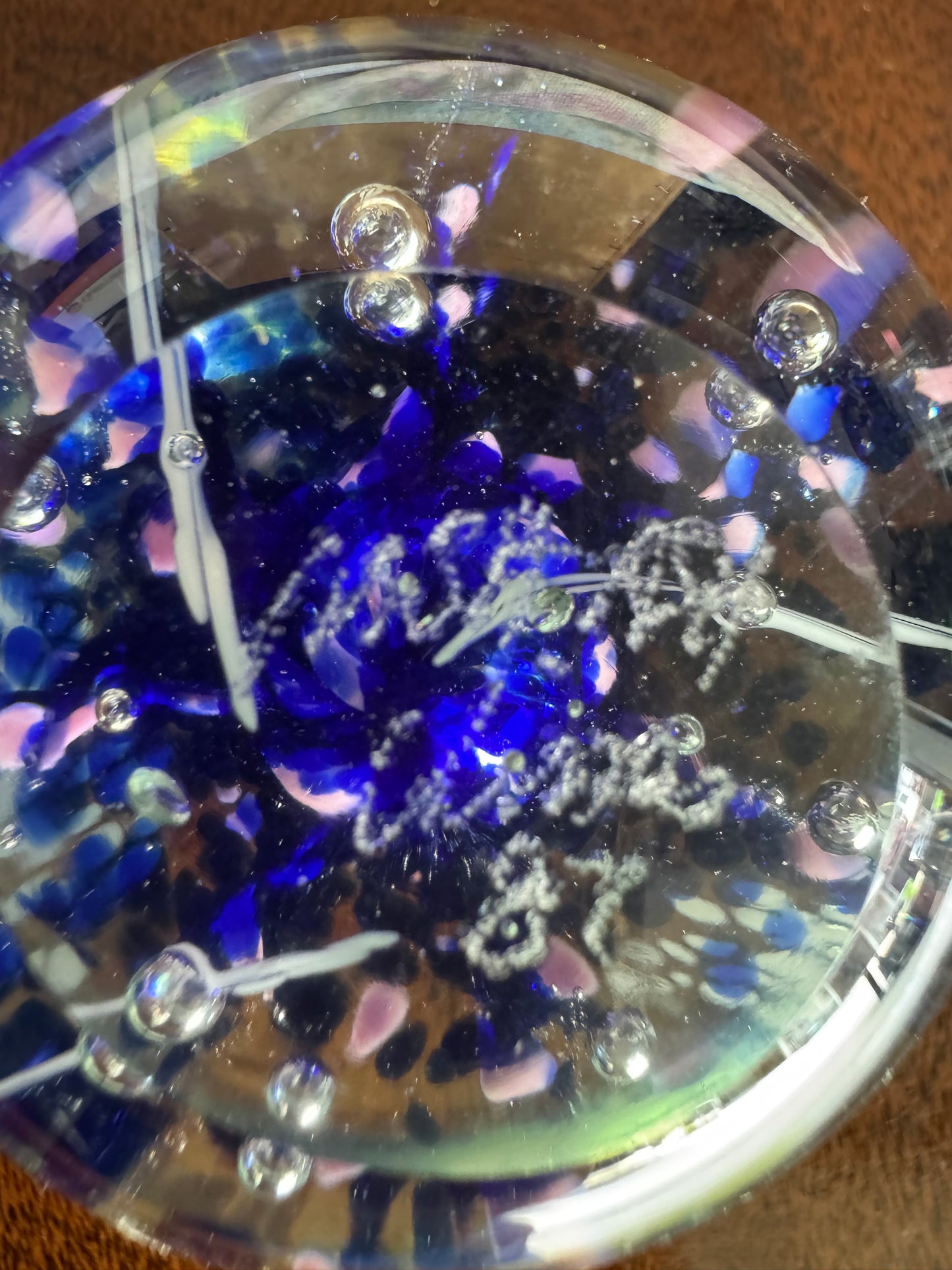 Unique Art Glass Paperweight - Signed by Artist