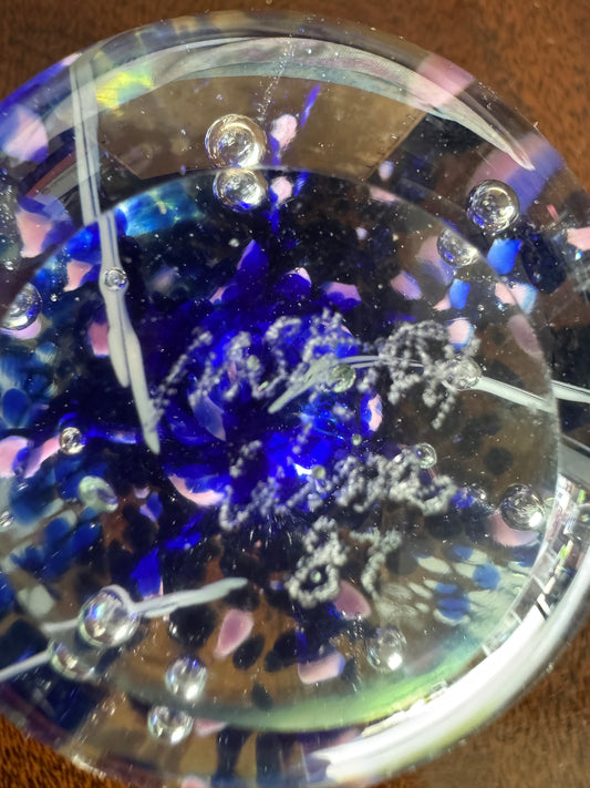 Unique Art Glass Paperweight - Signed by Artist