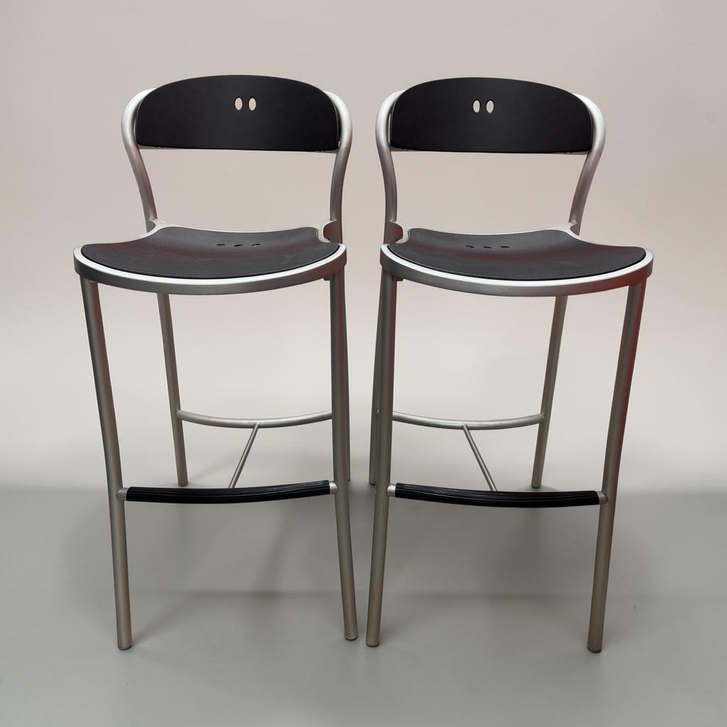PAIR of Pamplona Arper Counter Height Bar Stools - Made in Italy