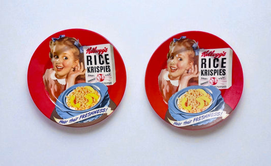 Pair of Vintage Kellogg's Rice Krispies Plates