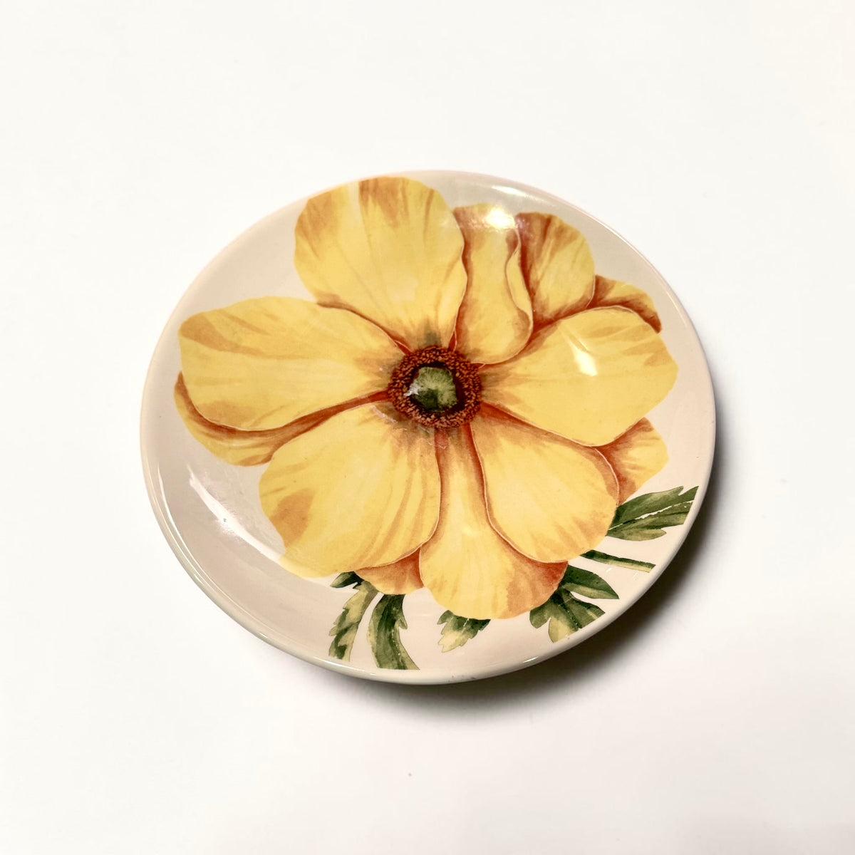 Set of 4 Botanical Floral Appetizer Plates