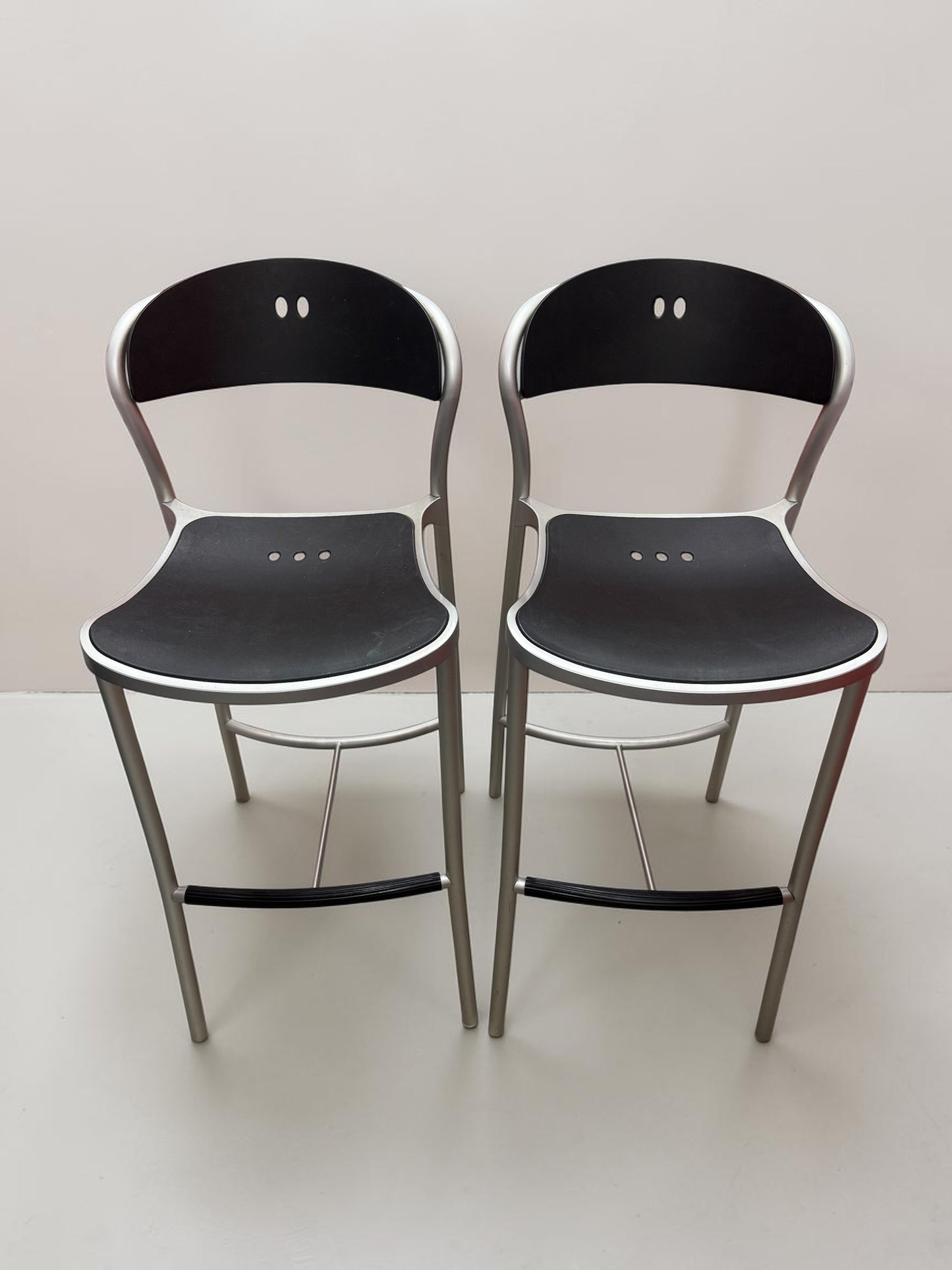 PAIR of Pamplona Arper Counter Height Bar Stools - Made in Italy