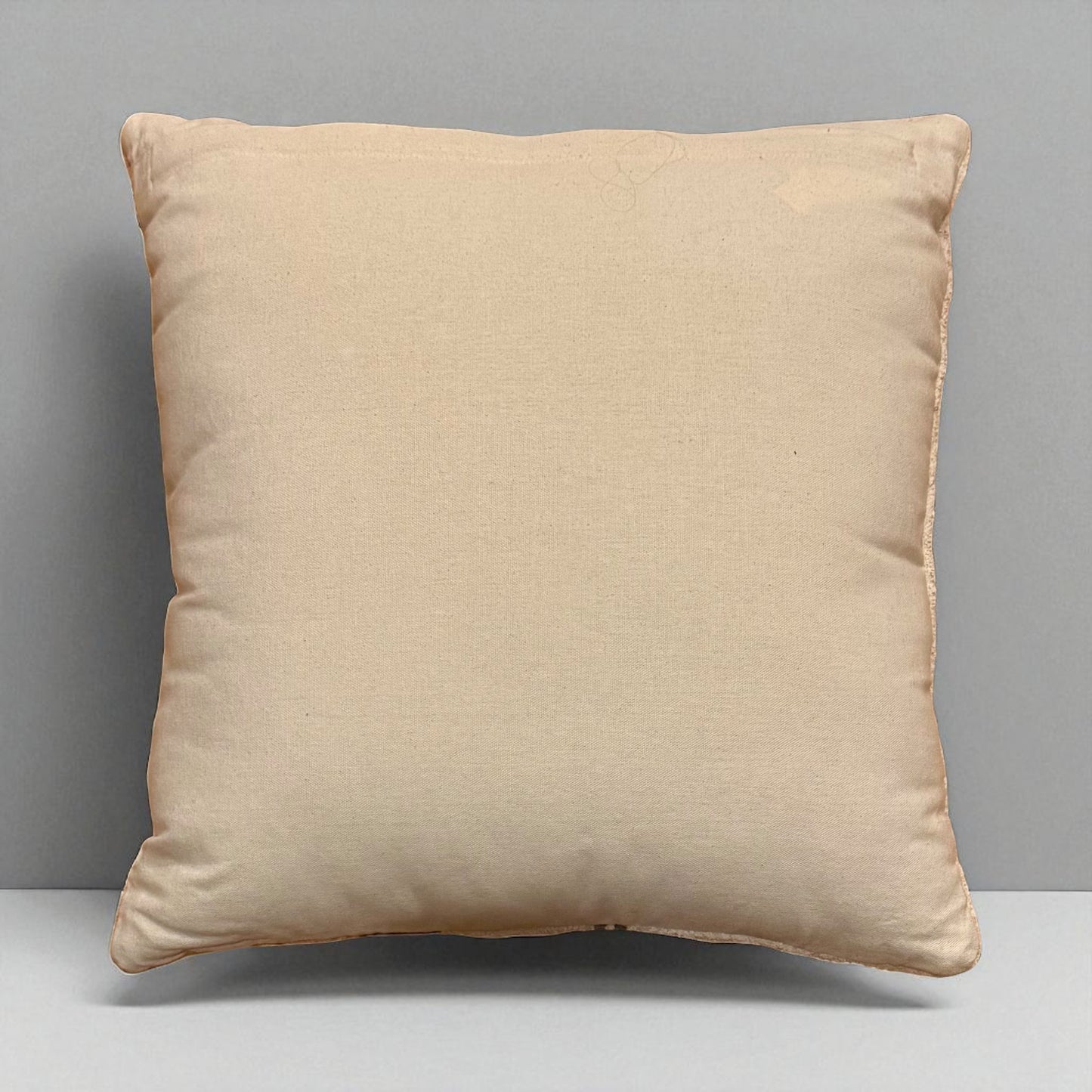 Boho Chic Embroidered Throw Pillow - Geometric Shapes Design