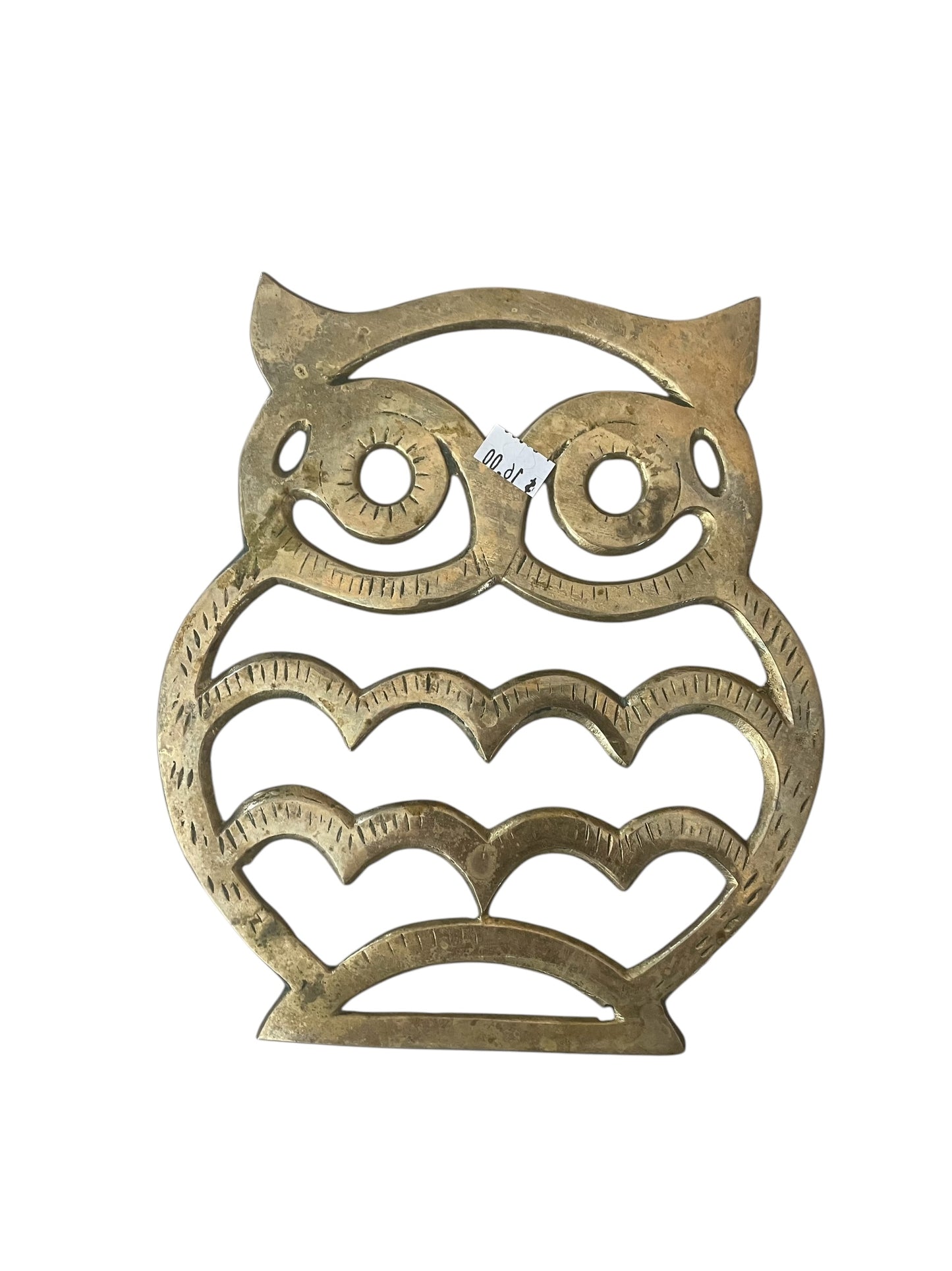 Brass Owl Trivet