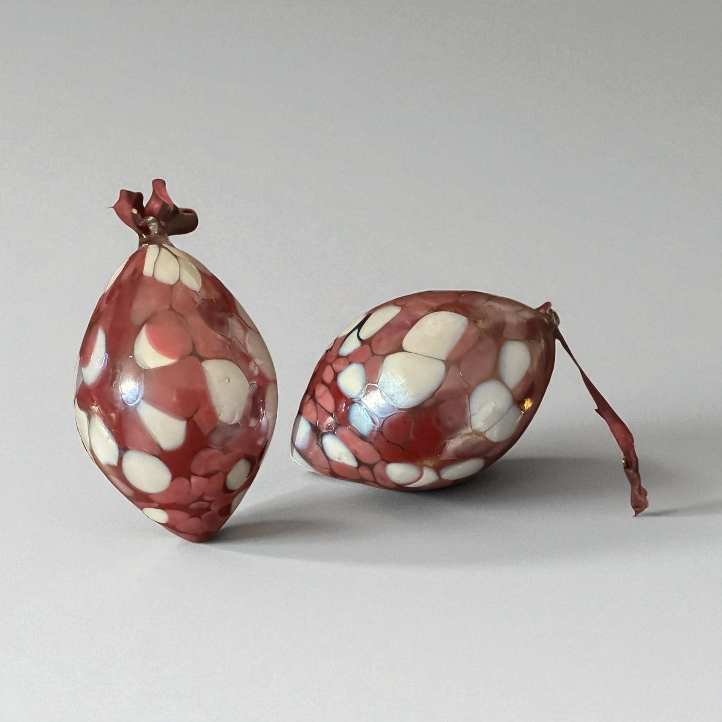 Pair of Portuguese Glass Ornaments