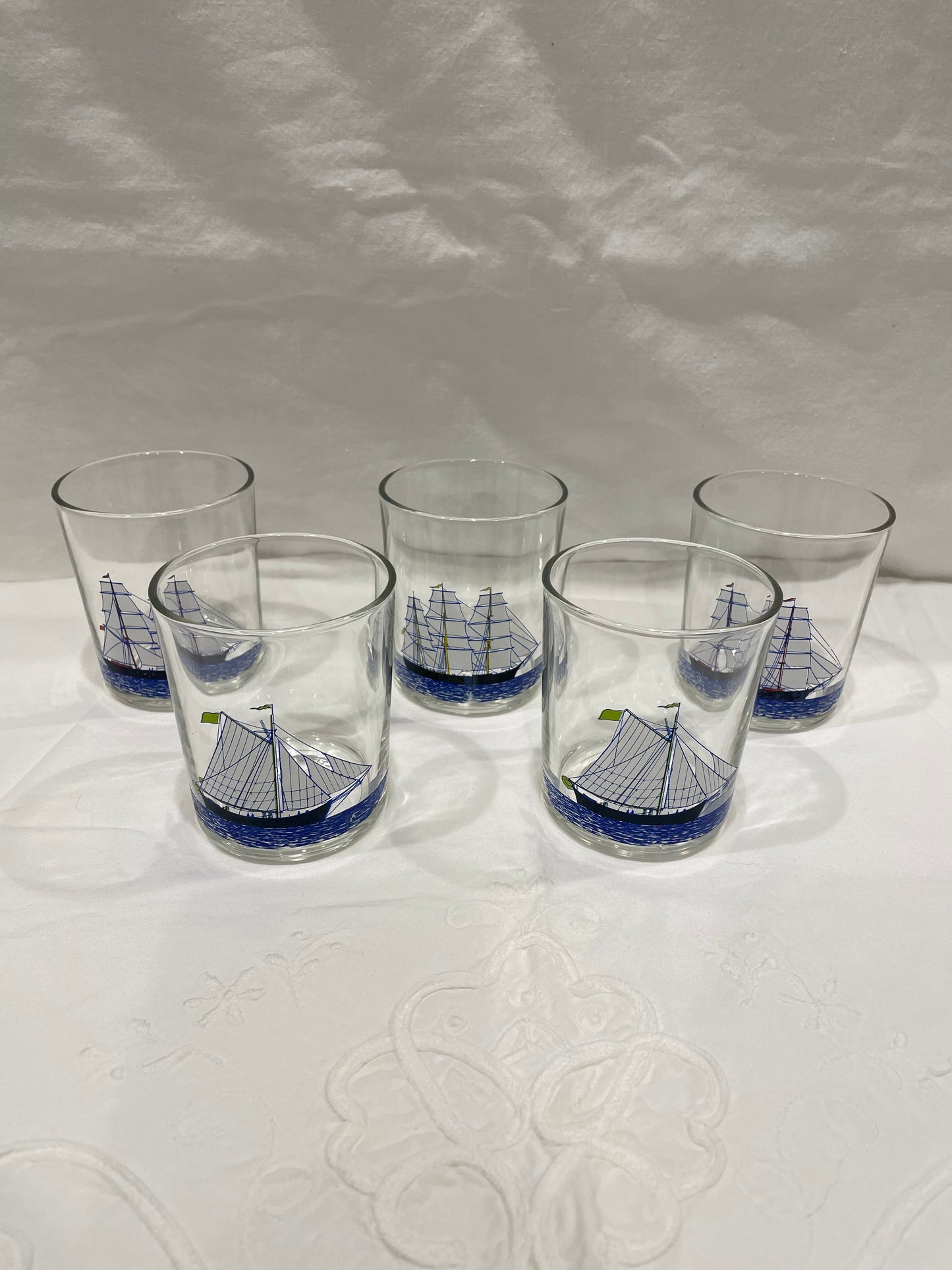 Vintage Nautical Old-Fashioned Glasses