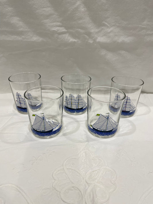 Vintage Nautical Old-Fashioned Glasses
