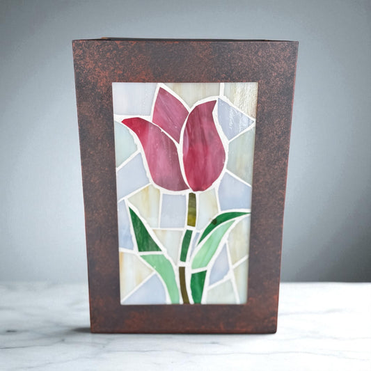 Tabletop Stained Glass Lantern (Electric)