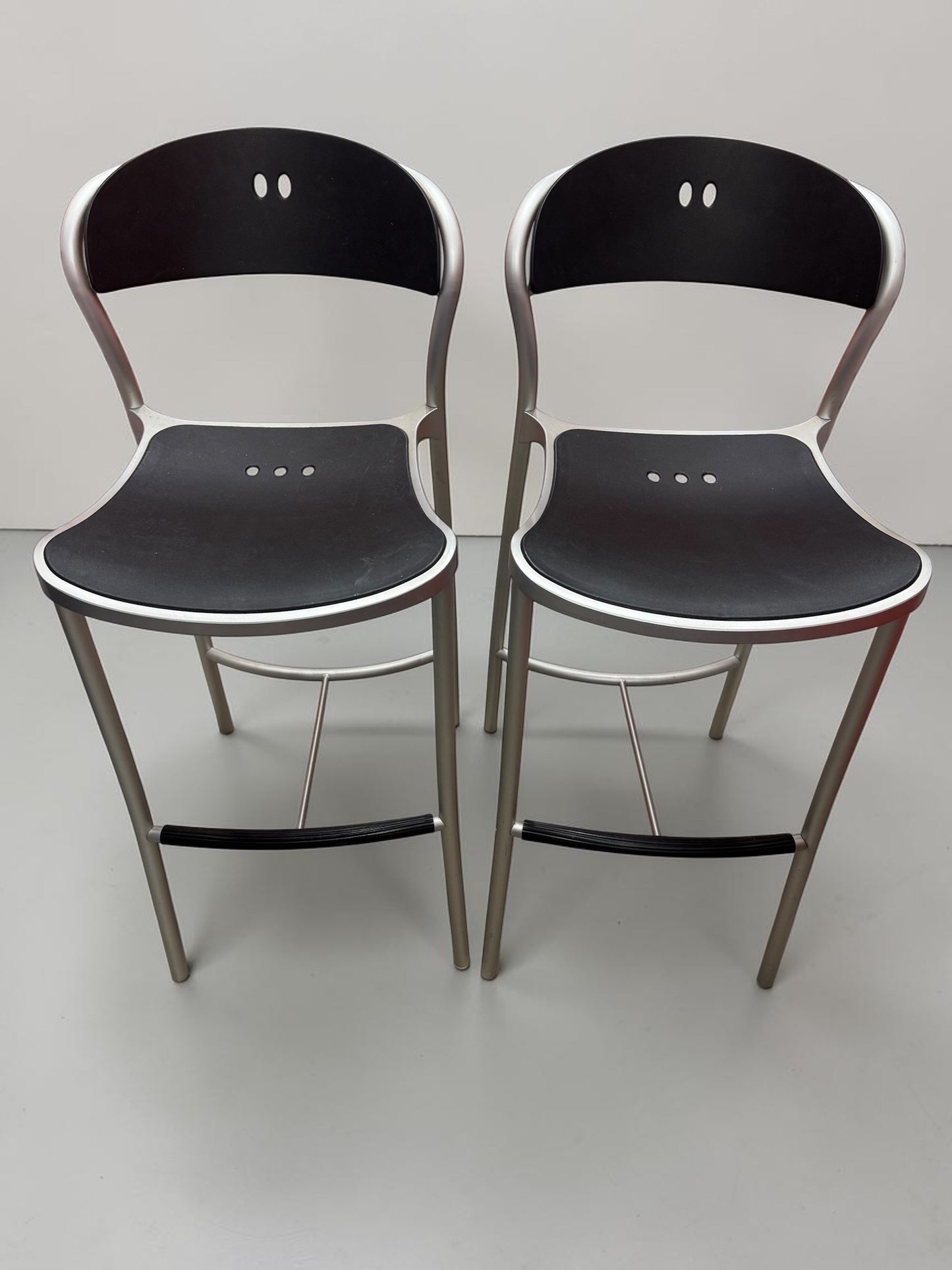 PAIR of Pamplona Arper Counter Height Bar Stools - Made in Italy