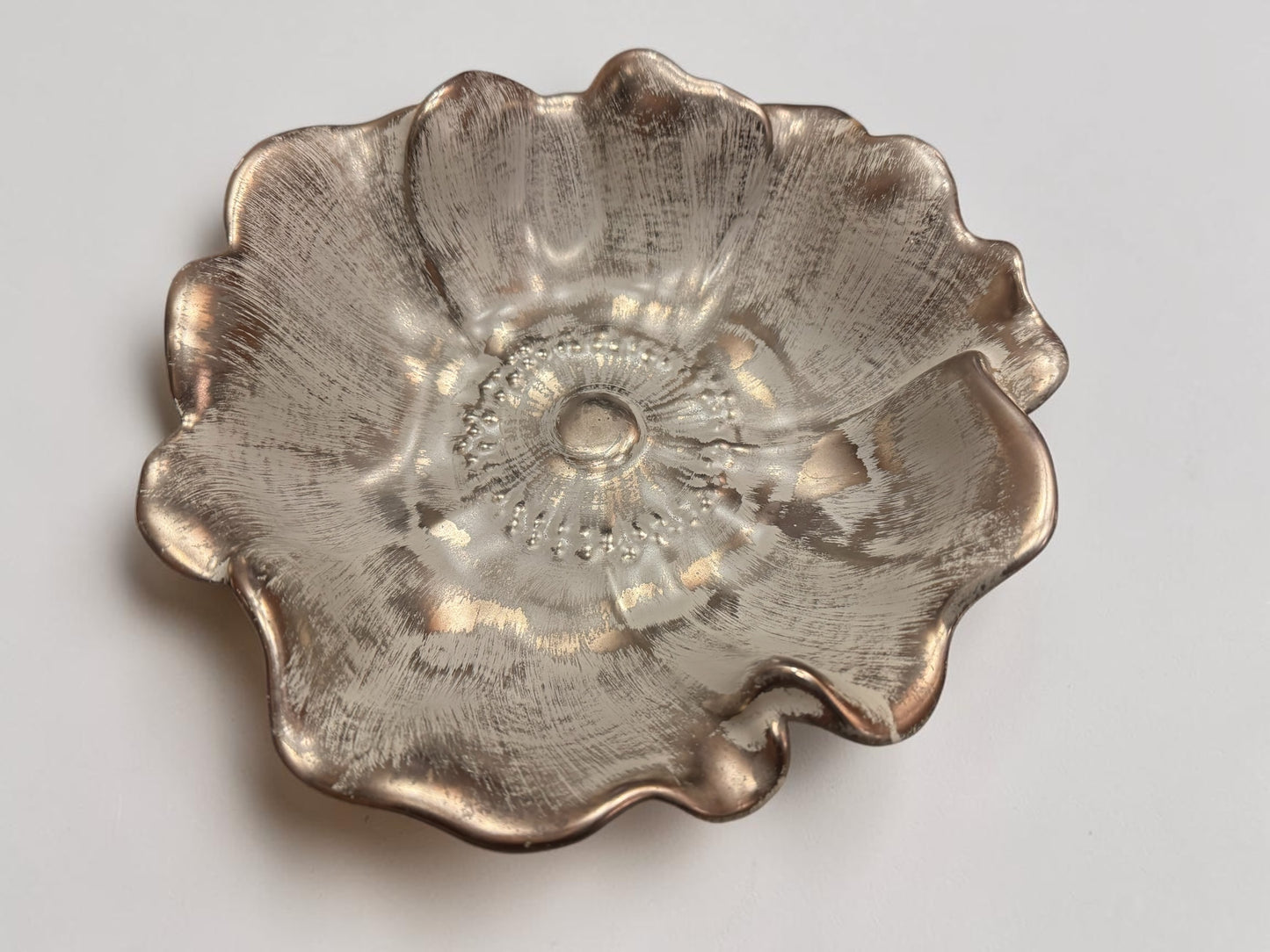 Stangl Pottery Colonial Silver Flower Bowl – #3410-9, Trenton NJ, 1950s, 11"D