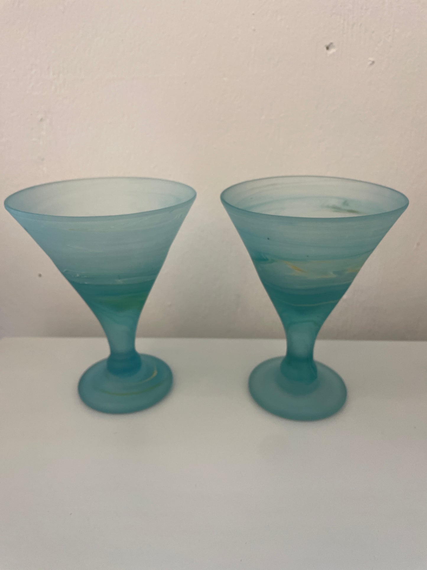 Phoenician Art Glass Cocktail Glasses