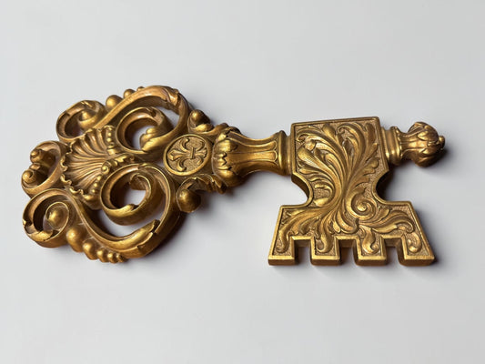 Vintage Syroco Gold Skeleton Key Wall Hanging | Hollywood Regency MCM Décor | Model 3661-C | Made in USA