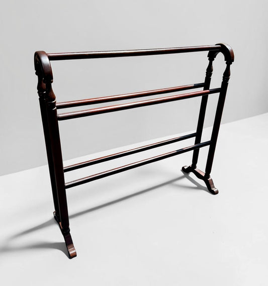 Vintage Mahogany Quilt & Towel Rack, Victorian Style