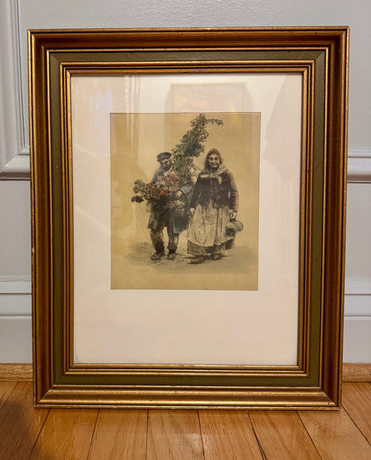 Paul Geissler Print on Silk Framed Art