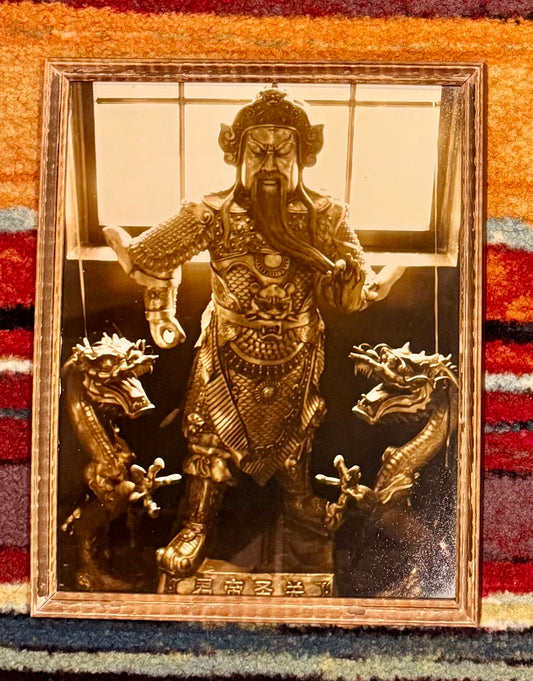 Framed Photo of Asian Deity