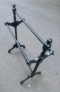 Solid Wood Black Blanket Stand