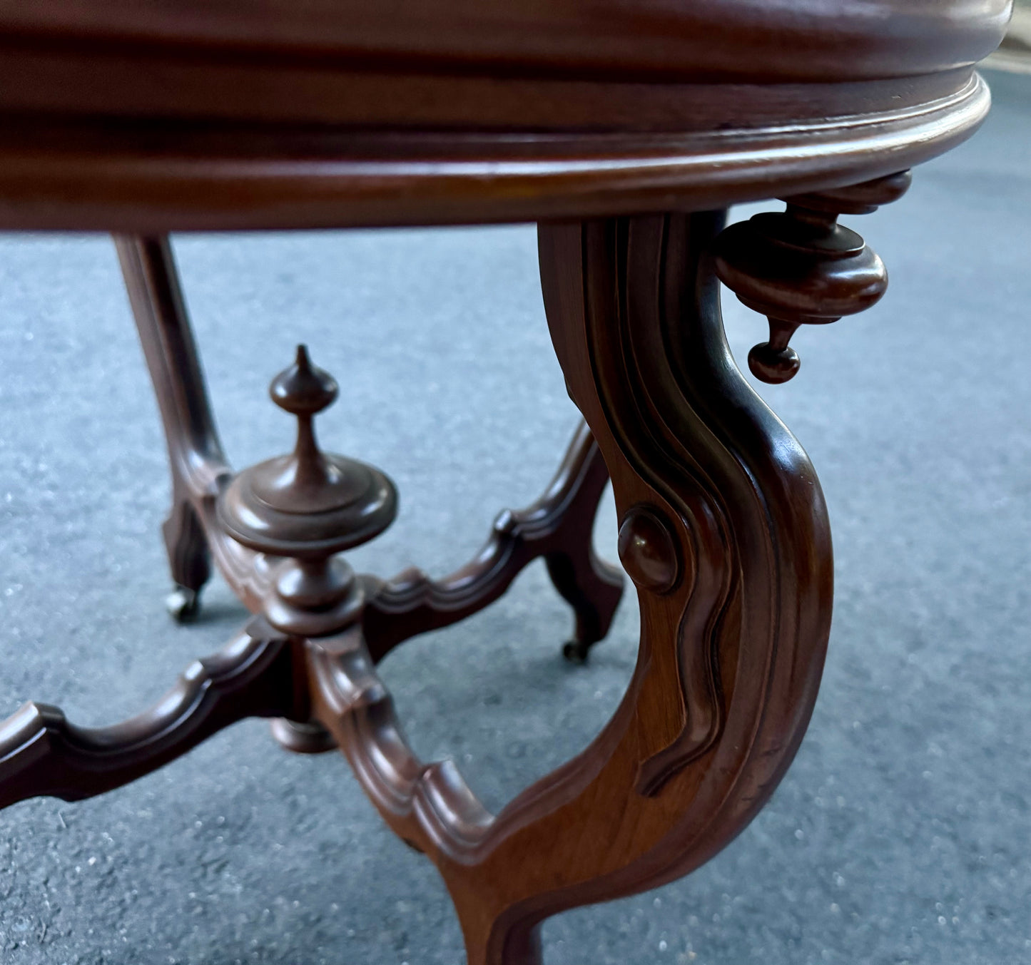 Victorian Oval Marble Top Table
