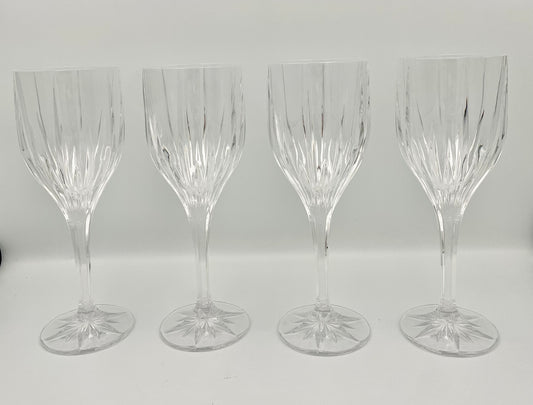 Set of 4 Lenox Starlight Crystal Water Goblets