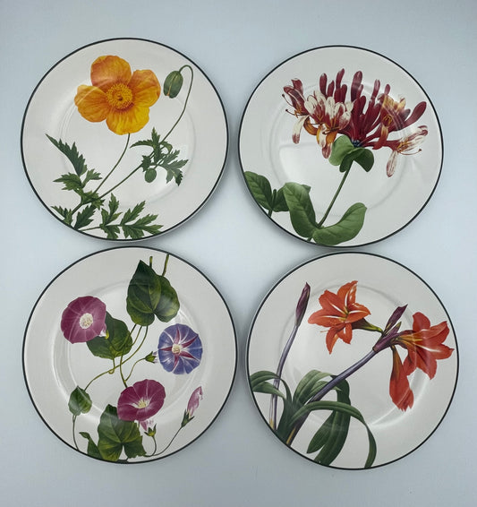Set of 4 Royal Norfolk Dessert Plates w/ Assorted Florals