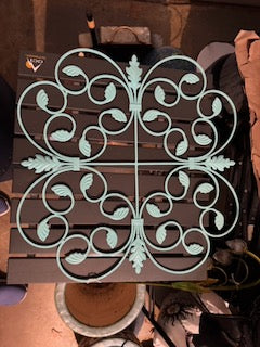Decorative Metal Wall Plate-Baby Blue