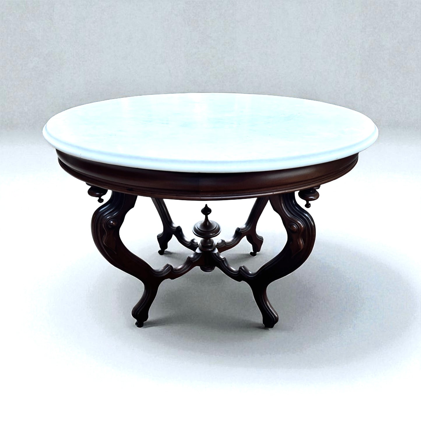 Victorian Oval Marble Top Table