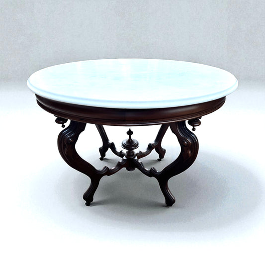 Victorian Oval Marble Top Table