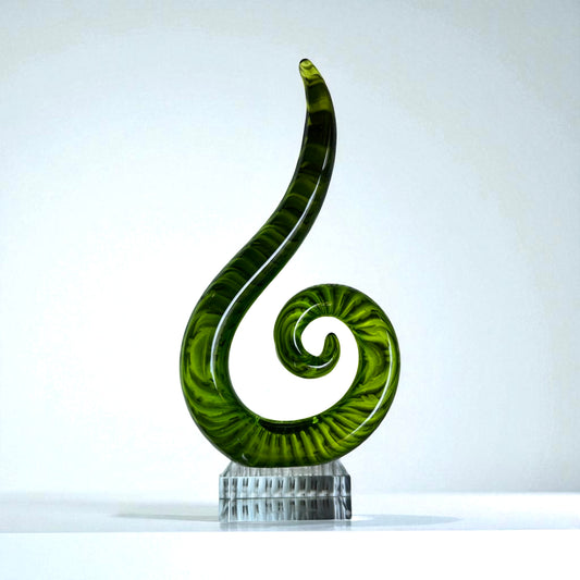 Modern Art Glass w/ Clear Base
