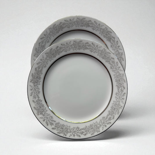 Set of 4 Fine Seyei China (Japan), Silver Accent
