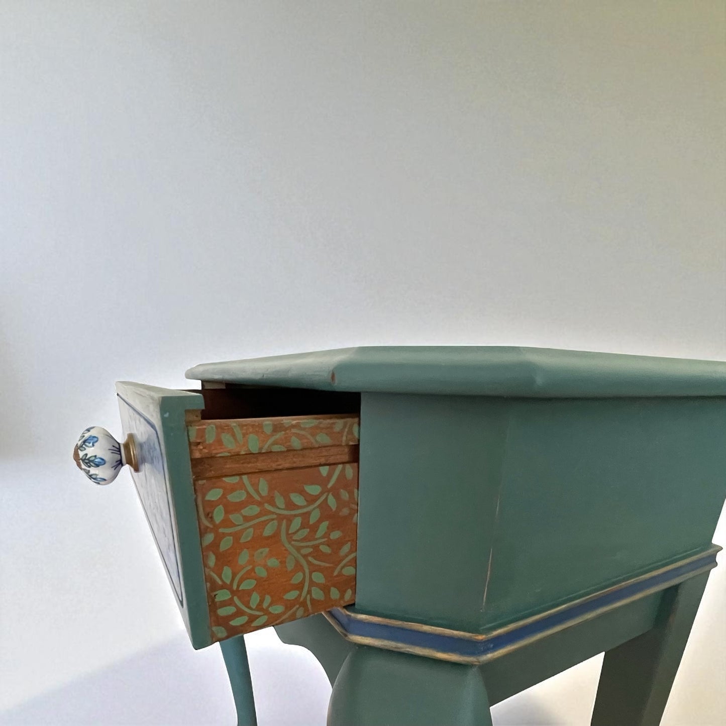 Handpainted Stenciled Accent Table