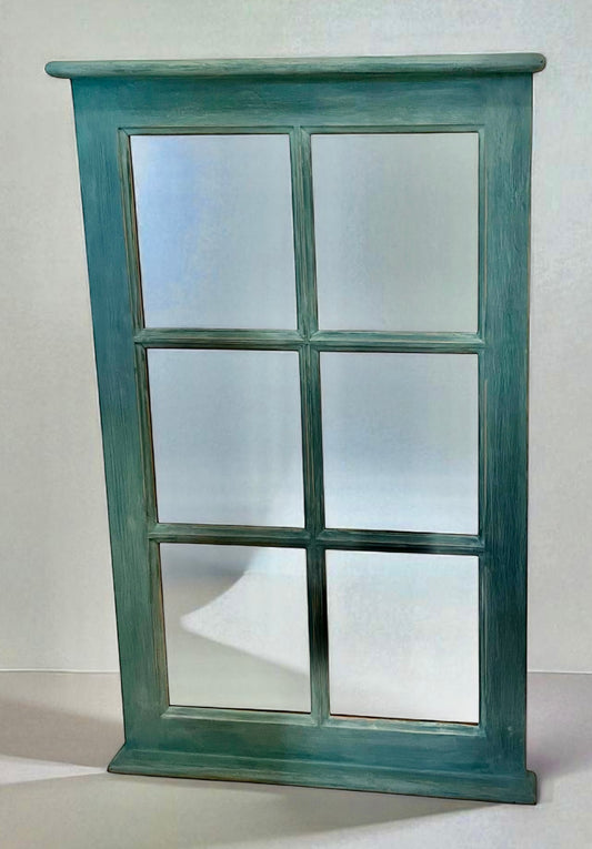 Handpainted Window-Style Mirror