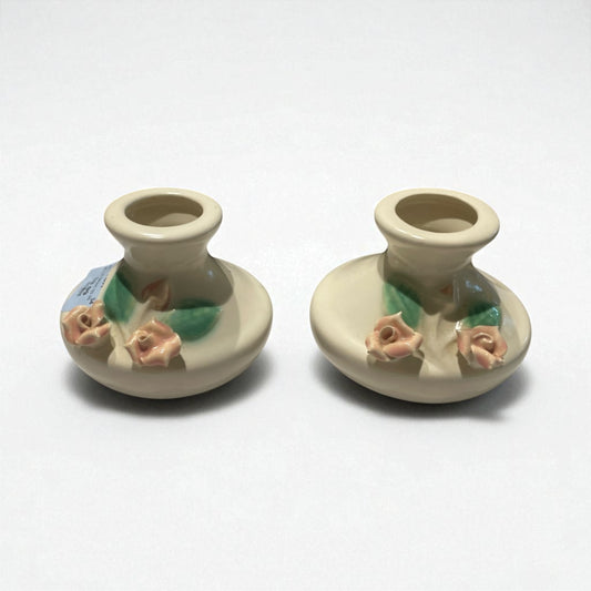 Pair of Hull Candleholders, #566