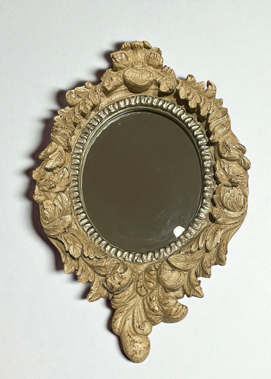 Acanthus Leaf Oval Mirror W/ Antiqued Finish
